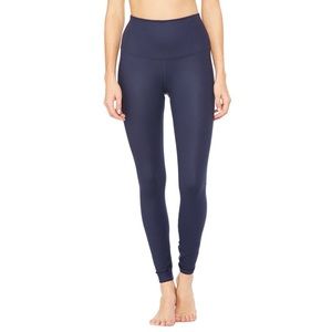 Alo Yoga high waist airbrush leggings navy glossy